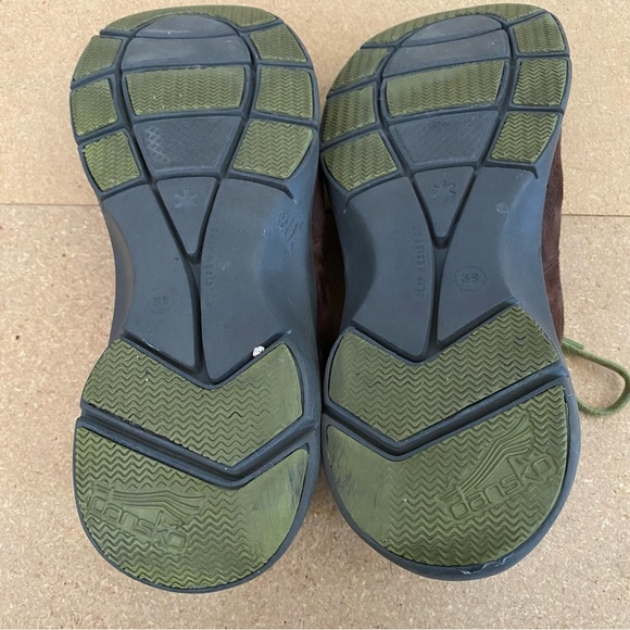 Dansko Mens Brown & Green Leather Lace Up Sneaker Size 39 US 7.5 fits - Picture 6 of 9